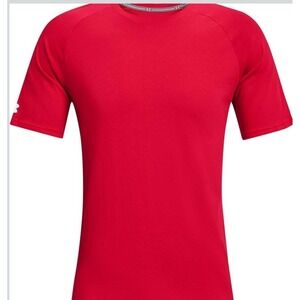 Under Armour T-Shirt Mens 3XL Red New Charged Cotton Raglan Sleeve Loose Fit